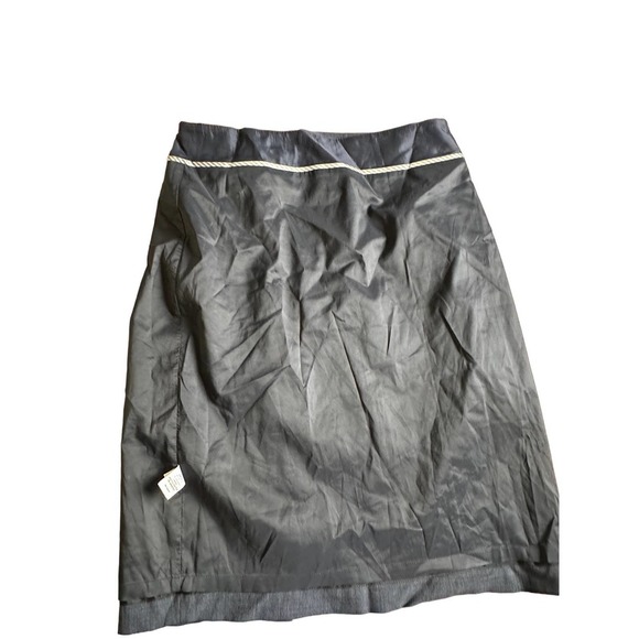 Bana Republic wool blend Blue / Black midi skirt size 6 - Picture 2 of 6